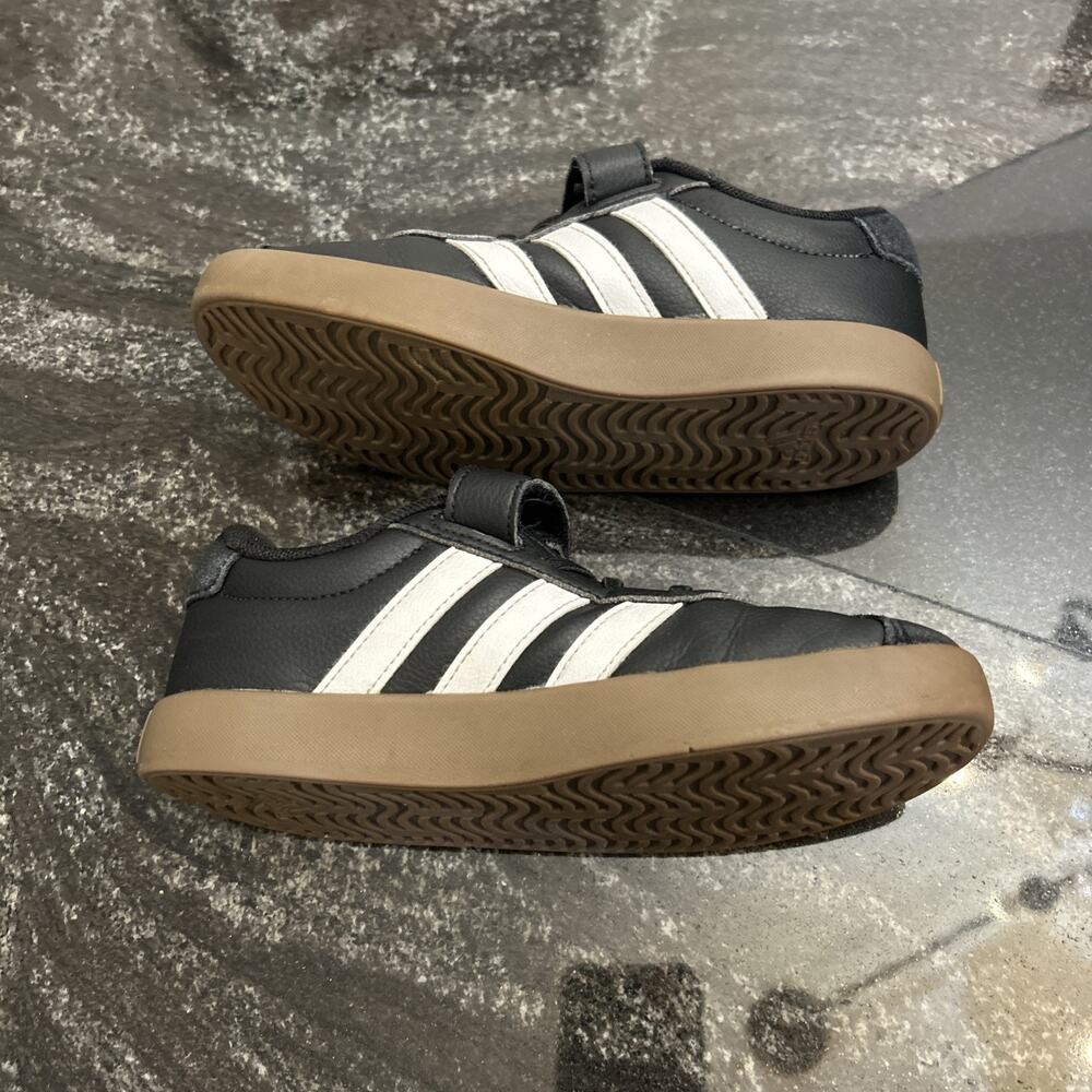adidas Kid's VL Court 3.0 Sneaker US 2 Black/Gum - Picture 7 of 11